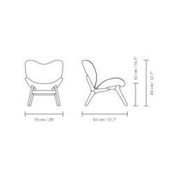 Umage A Conversation Piece Armchair - Low - Dark Oak - Shadow Colour: Shadow - thumbnail 5