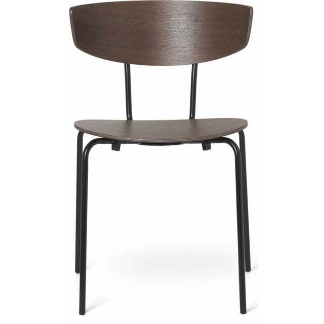 Ferm Living Herman Dining Chair - Stained Oak - Black Frame - Set of 2
