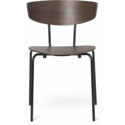 Ferm Living Herman Dining Chair - Stained Oak - Black Frame - Set of 2