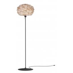 Umage Eos Floor Lamp - Light Brown Feather Eos Medium/Black Sante Stand - thumbnail 1