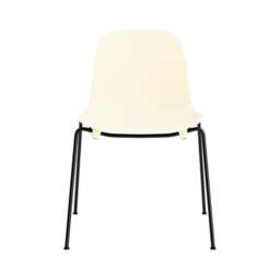 Normann Copenhagen Form Chair - Stacking - Cream - Black Steel Legs Shell Colour: Cream - thumbnail 2