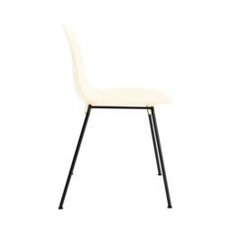 Normann Copenhagen Form Chair - Stacking - Cream - Black Steel Legs Shell Colour: Cream - thumbnail 3
