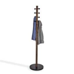 Umbra Pillar Coat Rack - Black/Walnut