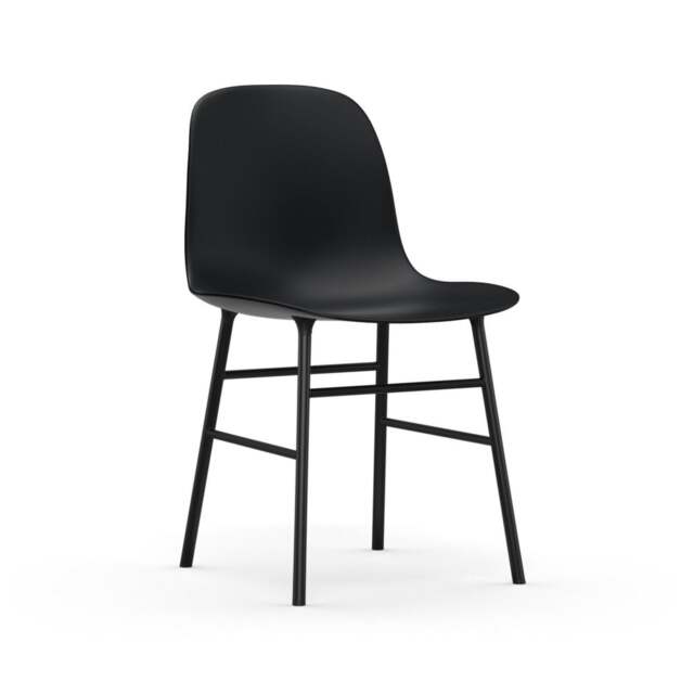 Normann Copenhagen Form Chair - Black - Black Legs Shell Colour: Black, Leg Colour: Matching Shell Colour - image 1
