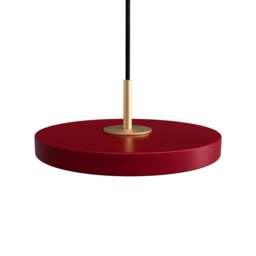 Umage Asteria Micro Pendant Light - Ruby Red - Brass Top Colour: Ruby Red, Asteria Detail: Brass - thumbnail 1