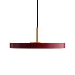 Umage Asteria Micro Pendant Light - Ruby Red - Brass Top Colour: Ruby Red, Asteria Detail: Brass - thumbnail 2