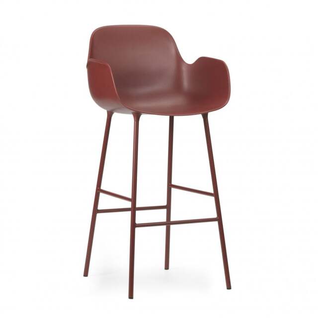 Normann Copenhagen Form Bar Armchair - 75cm - Red Shell Colour: Red - image 1