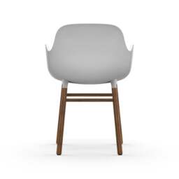Normann Copenhagen Form Armchair - White - Walnut Legs Shell Colour: White, Leg Colour: Walnut - thumbnail 4