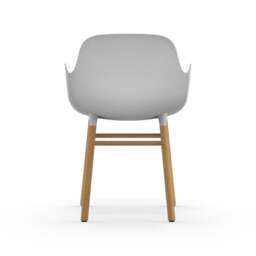 Normann Copenhagen Form Armchair - White - Oak Legs Shell Colour: White, Leg Colour: Oak - thumbnail 4