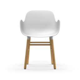 Normann Copenhagen Form Armchair - White - Oak Legs Shell Colour: White, Leg Colour: Oak - thumbnail 2