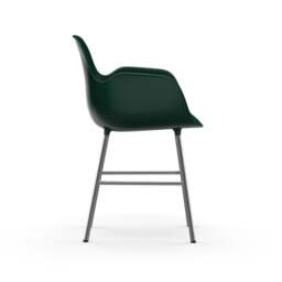 Normann Copenhagen Form Armchair - Green - Chrome Legs Shell Colour: Green, Leg Colour: Chrome - thumbnail 3