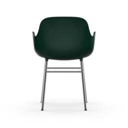 Normann Copenhagen Form Armchair - Green - Chrome Legs Shell Colour: Green, Leg Colour: Chrome - thumbnail 4