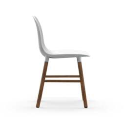 Normann Copenhagen Form Chair - White - Walnut Legs Shell Colour: White, Leg Colour: Walnut - thumbnail 3