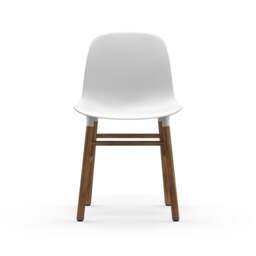 Normann Copenhagen Form Chair - White - Walnut Legs Shell Colour: White, Leg Colour: Walnut - thumbnail 2