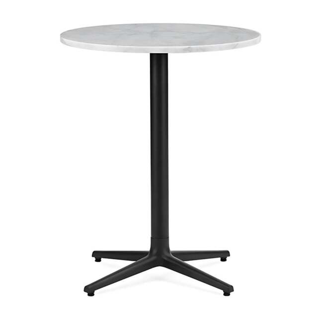 Normann Copenhagen Allez Round Cafe Table - 4 Leg - H75 O60 cm - White Marble Tabletop Colour: White (Marble) - image 1