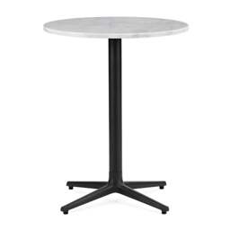 Normann Copenhagen Allez Round Cafe Table - 4 Leg - H75 O60 cm - White Marble Tabletop Colour: White (Marble) - thumbnail 1