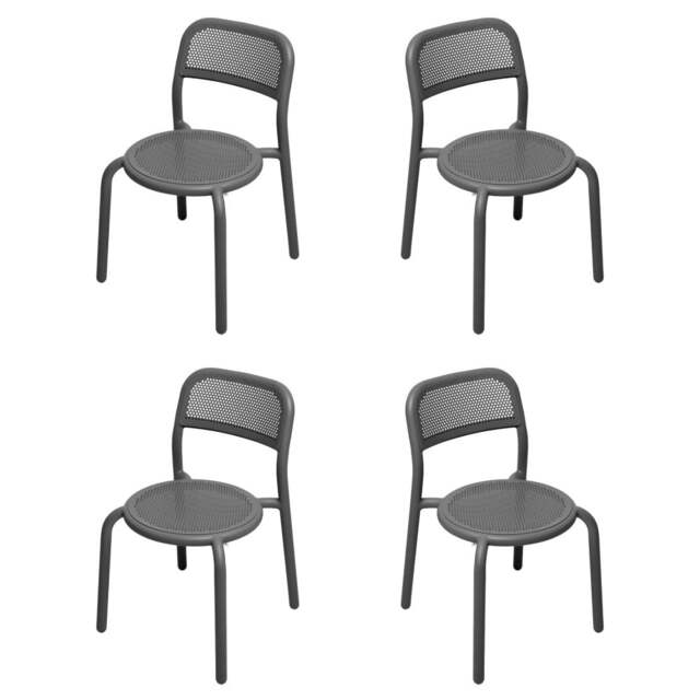Fatboy Set of 4 Toni Stackable Garden Armchairs - Anthracite Colour: Anthracite - image 1