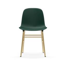 Normann Copenhagen Form Chair - Green - Brass Legs Shell Colour: Green, Leg Colour: Brass - thumbnail 2