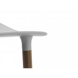 Normann Copenhagen Form Barstool - Wood - 65cm - Grey - Walnut Legs Shell Colour: Grey, Leg Colour: Walnut - thumbnail 6
