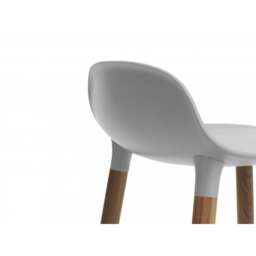 Normann Copenhagen Form Barstool - Wood - 65cm - Grey - Walnut Legs Shell Colour: Grey, Leg Colour: Walnut - thumbnail 5