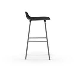 Normann Copenhagen Form Barstool - 65cm Black - Chrome Legs Shell Colour: Black, Leg Colour: Chrome - thumbnail 3