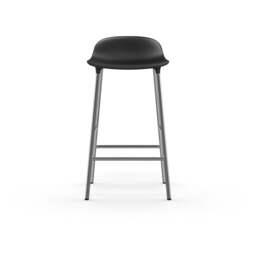 Normann Copenhagen Form Barstool - 65cm Black - Chrome Legs Shell Colour: Black, Leg Colour: Chrome - thumbnail 2