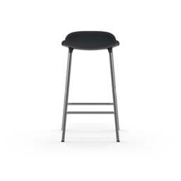 Normann Copenhagen Form Barstool - 65cm Black - Chrome Legs Shell Colour: Black, Leg Colour: Chrome - thumbnail 4