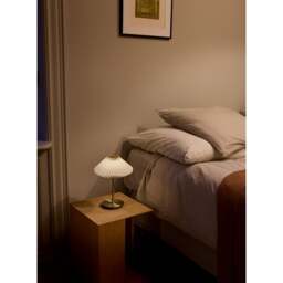 Halo Design Paris To Go Battery Table Lamp - O22 - Clean White Shade - Antique Brass - thumbnail 3