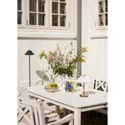 Halo Design Paris To Go Battery Table Lamp - O22 - Clean White Shade - Antique Brass - thumbnail 7