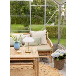 Halo Design Paris To Go Battery Table Lamp - O22 - Clean White Shade - Antique Brass - thumbnail 4