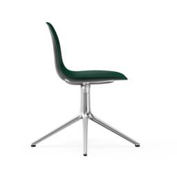 Normann Copenhagen Form Chair Swivel - 4 Leg - Green - Aluminium Legs Shell Colour: Green, Leg Colour: Aluminium - thumbnail 3