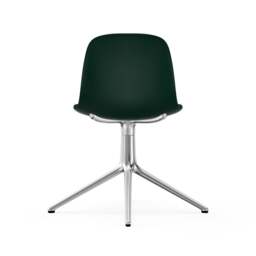 Normann Copenhagen Form Chair Swivel - 4 Leg - Green - Aluminium Legs Shell Colour: Green, Leg Colour: Aluminium - thumbnail 4