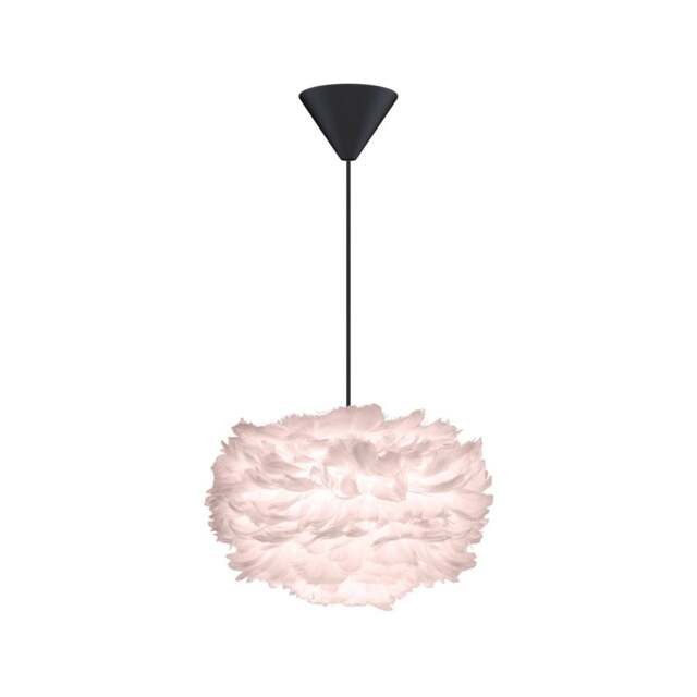 Umage Eos Feather Pendant Shade - Light Rose - Mini - 35cm with Black Cord Set With or Without Cord Set: With Black Cord Set - image 1