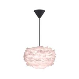 Umage Eos Feather Pendant Shade - Light Rose - Mini - 35cm with Black Cord Set With or Without Cord Set: With Black Cord Set