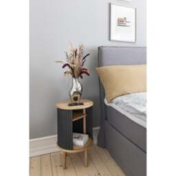 Umage Audacious Side Table - Oak - Charcoal Colour: Charcoal - thumbnail 4