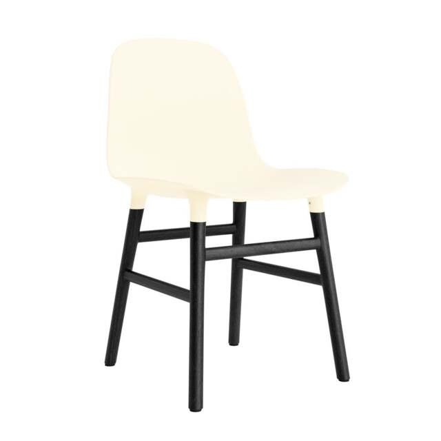 Normann Copenhagen Form Chair - Cream - Black Oak Legs Shell Colour: Cream, Leg Colour: Black Oak - image 1