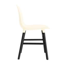 Normann Copenhagen Form Chair - Cream - Black Oak Legs Shell Colour: Cream, Leg Colour: Black Oak - thumbnail 3