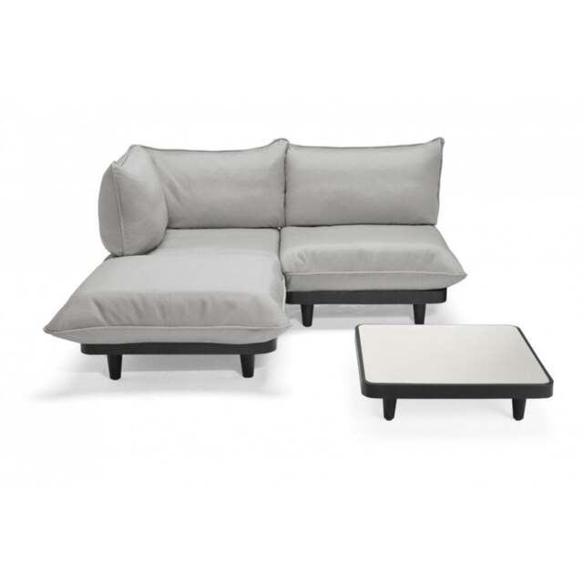 Fatboy Paletti Modular Outdoor Lounge Furniture - Royal Wolf Grey Option: 2 Seater + Hocker + Table - image 1