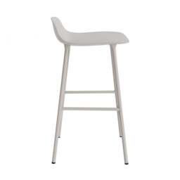 Normann Copenhagen Form Barstool - 65cm - Warm Grey - Warm Grey Legs Shell Colour: Warm Grey, Leg Colour: Matching Shell Colour - thumbnail 3