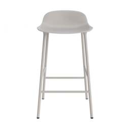 Normann Copenhagen Form Barstool - 65cm - Warm Grey - Warm Grey Legs Shell Colour: Warm Grey, Leg Colour: Matching Shell Colour - thumbnail 2