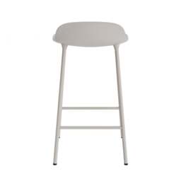 Normann Copenhagen Form Barstool - 65cm - Warm Grey - Warm Grey Legs Shell Colour: Warm Grey, Leg Colour: Matching Shell Colour - thumbnail 4