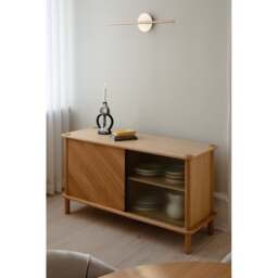Umage Italic Sideboard - Oak - 1 Oak Door & 1 Glass Door door option: 1 Oak Door & 1 Glass Door - thumbnail 3