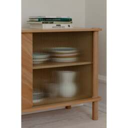 Umage Italic Sideboard - Oak - 1 Oak Door & 1 Glass Door door option: 1 Oak Door & 1 Glass Door - thumbnail 5