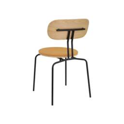Umage Curious Dining Chair - Oak - Black Legs - Tangerine Cushion Leg Colour: Black Legs, Colour: Tangerine - thumbnail 2