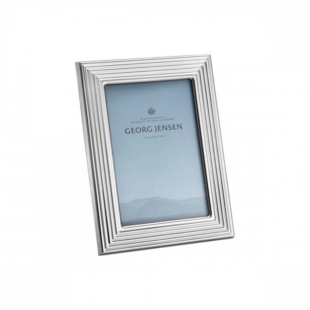 Georg Jensen Bernadotte Picture Frame - Mirror Polished Stainless Steel 4" x 6" Size: 4x6 - image 1