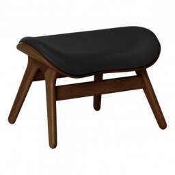 Umage A Conversation Piece Ottoman - Dark Oak - Hope Leather Black Wood: Dark Oak, Colour: Black - thumbnail 1