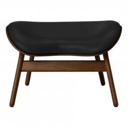 Umage A Conversation Piece Ottoman - Dark Oak - Hope Leather Black Wood: Dark Oak, Colour: Black - thumbnail 2