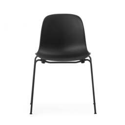 Normann Copenhagen Form Chair - Stacking - Black - Black Steel Legs Shell Colour: Black - thumbnail 4