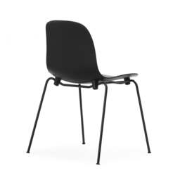 Normann Copenhagen Form Chair - Stacking - Black - Black Steel Legs Shell Colour: Black - thumbnail 2