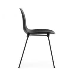 Normann Copenhagen Form Chair - Stacking - Black - Black Steel Legs Shell Colour: Black - thumbnail 3